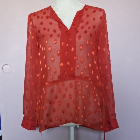 H&M Tops - H&M Leopard Metallic Blouse 8
